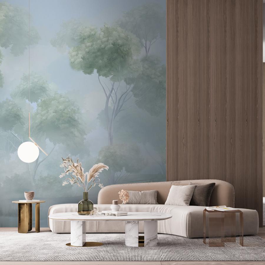 фотообои деревья пушистые зеленые 13-1089