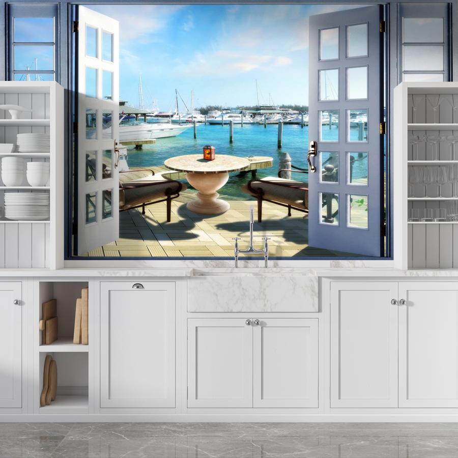 фотообои балкон с видом на канал 19-0074