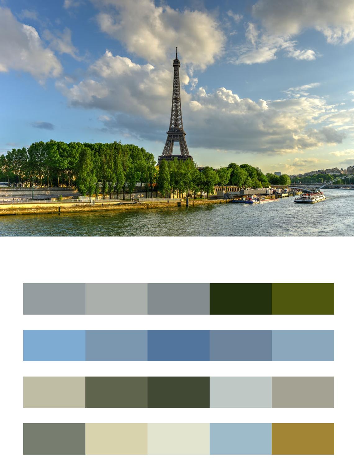 Париж Эйфелева башня летом цвета