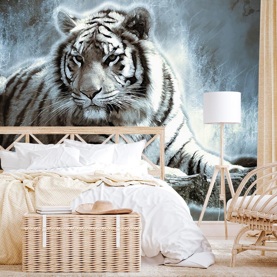 фотообои большой белый тигр 9-2151