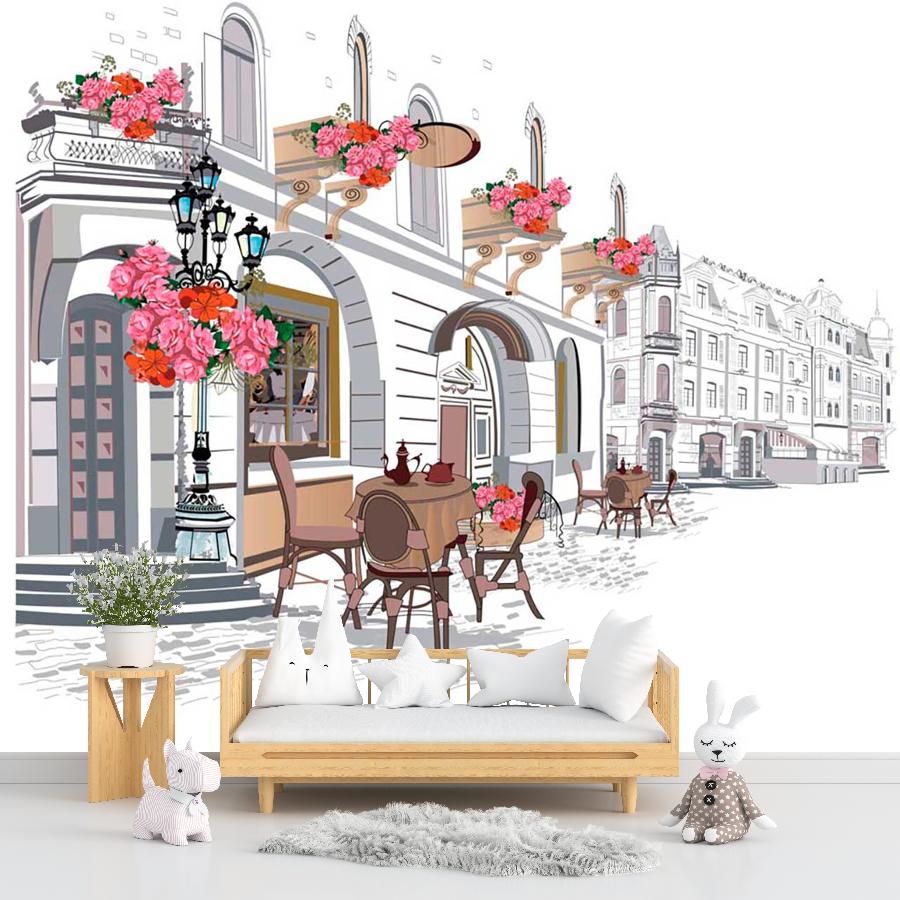 фотообои столики на улице 9-139