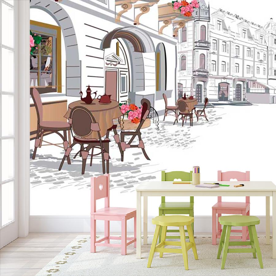 фотообои столики на улице 9-139