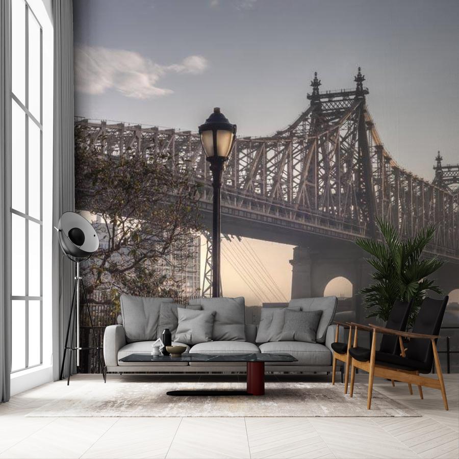 фотообои бруклинский мост в тумане 9-810