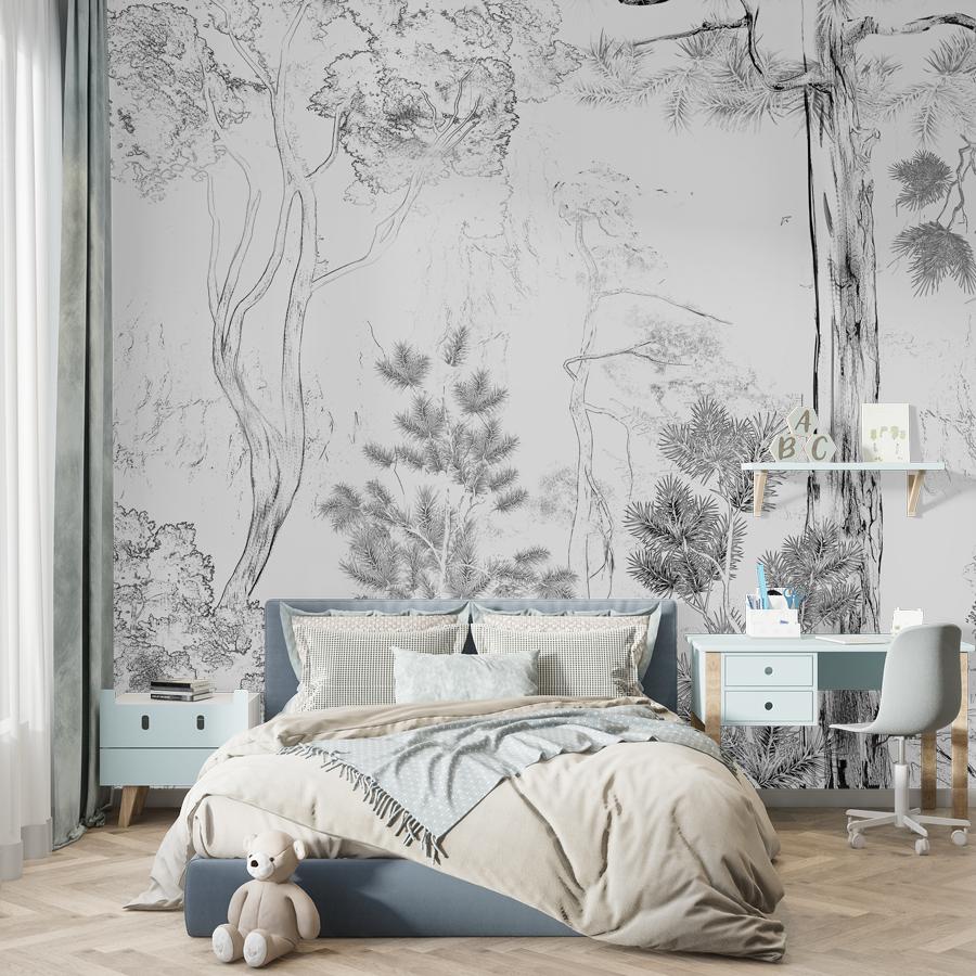 фотообои абстракция сосновый лес 13-1039