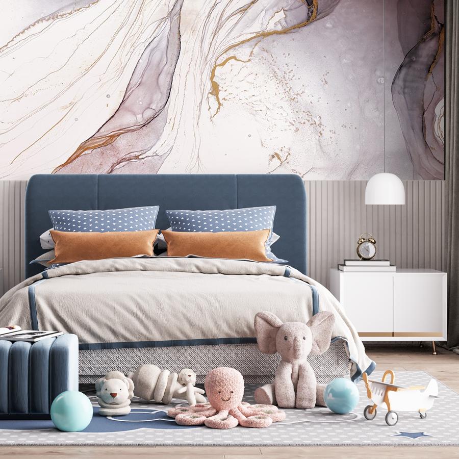 фотообои флюид арт пурпурно-красный 14-709