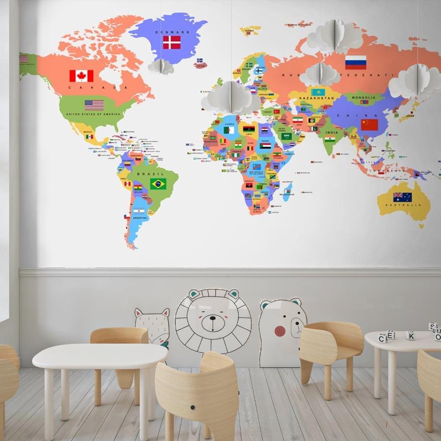 фотообои цветная политическая карта 14-586 фотообои цветная политическая карта 14-586