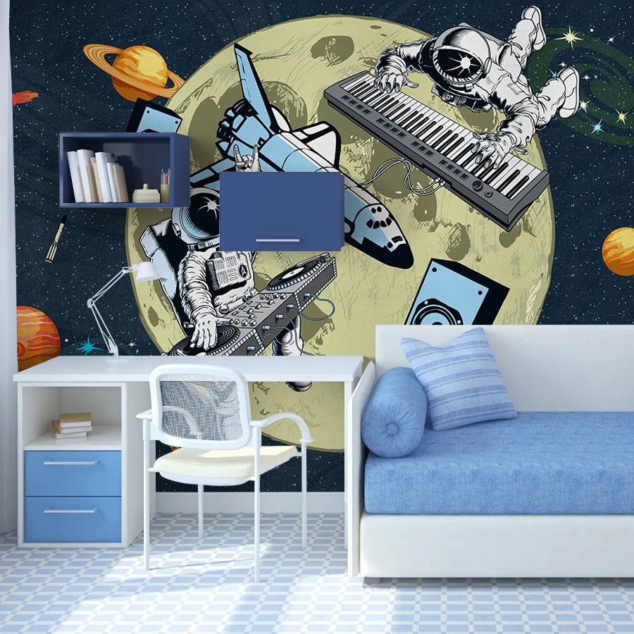 фотообои в детскую: космонавты-диджеи 14-731