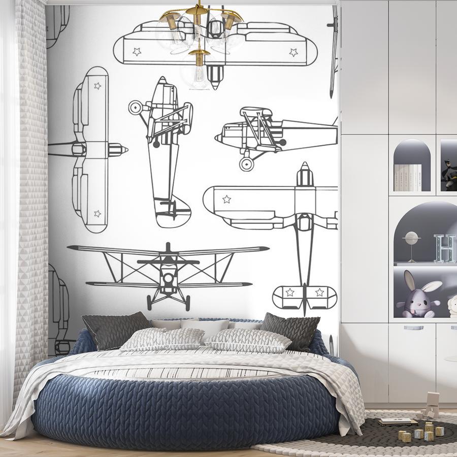 Фотообои и фотообои самолеты рисунок 12-748