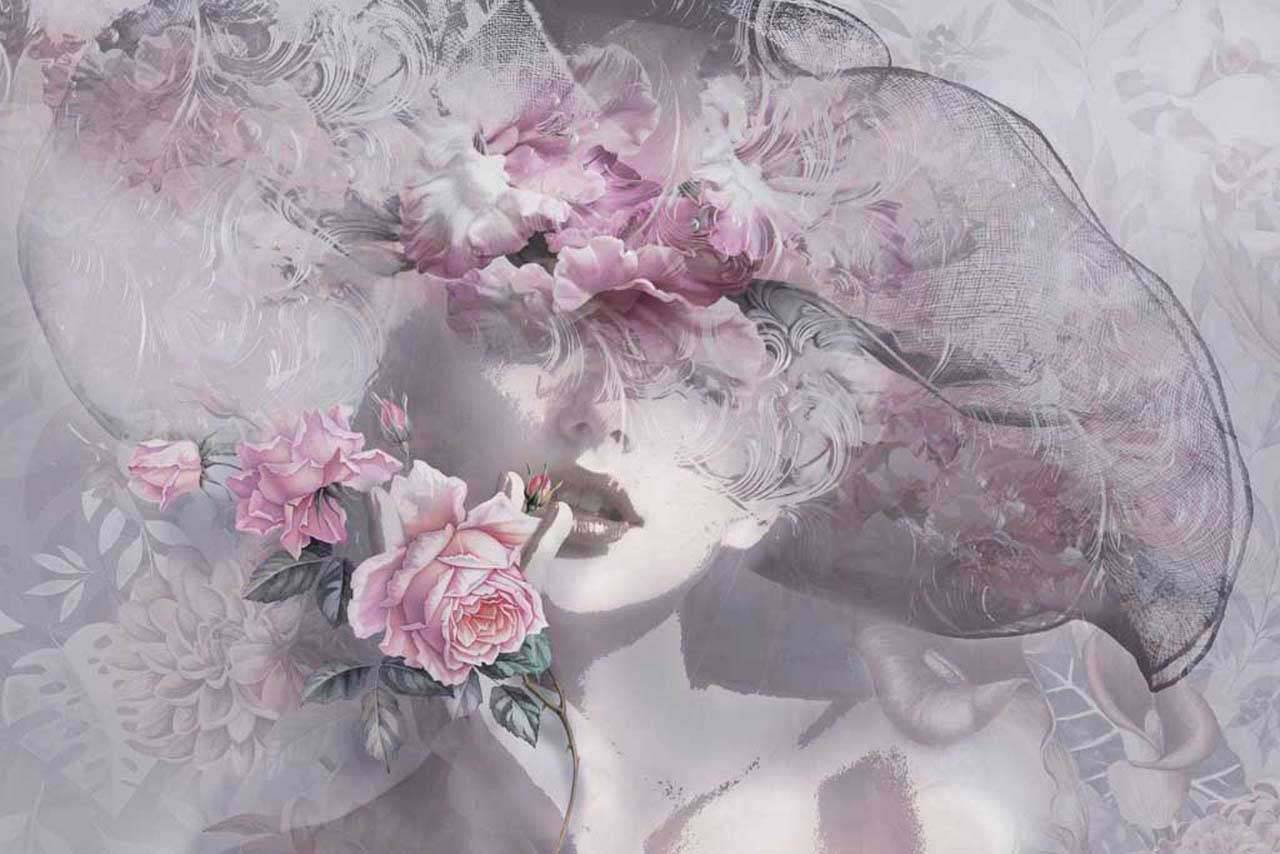 фотообои женщина в розах 7-716