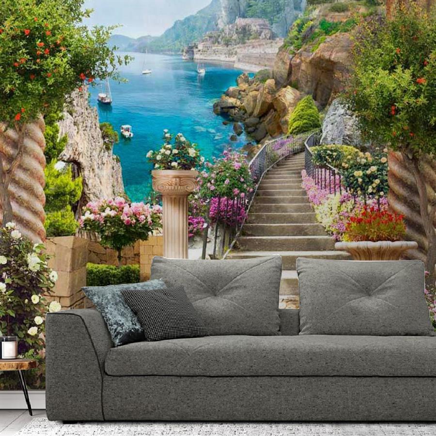 фотообои 3д арка с видом на море 7-204