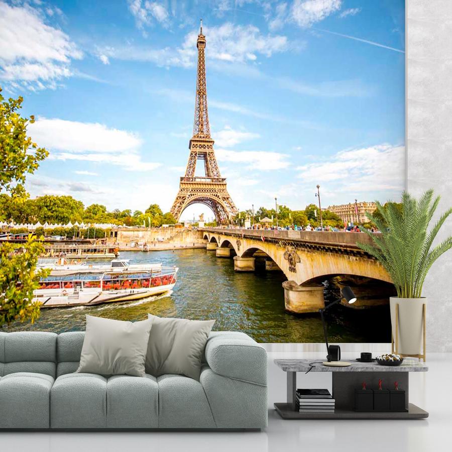 фотообои париж эйфелева башня летом 9-730