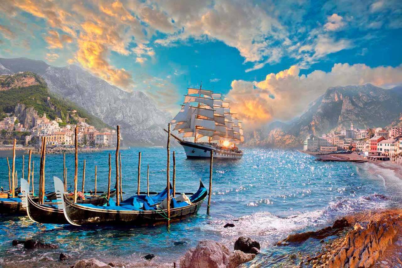 фотообои корабль в море 7-075