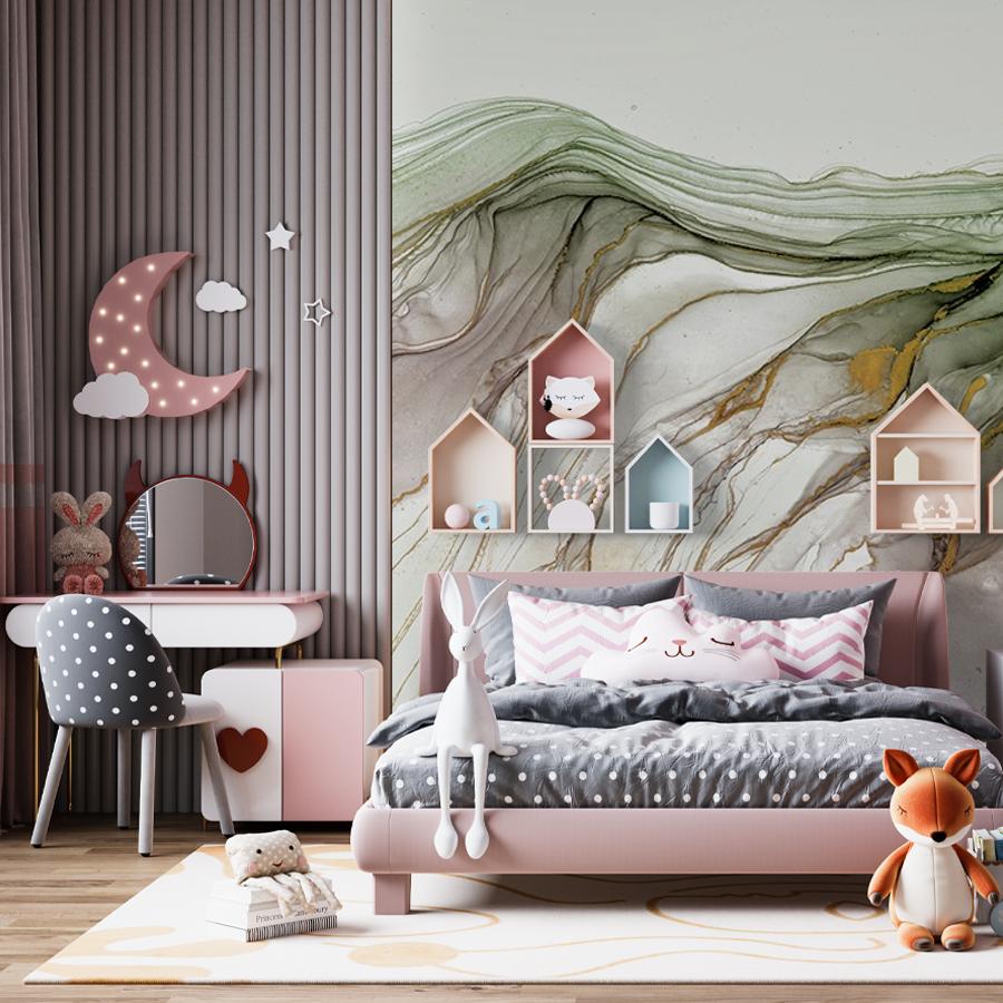 фотообои флюид арт майский зелёный 14-711