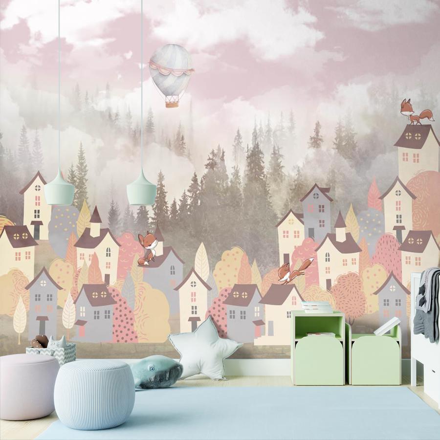 фотообои детский город в красках 14-236 фотообои детский город в красках 14-236