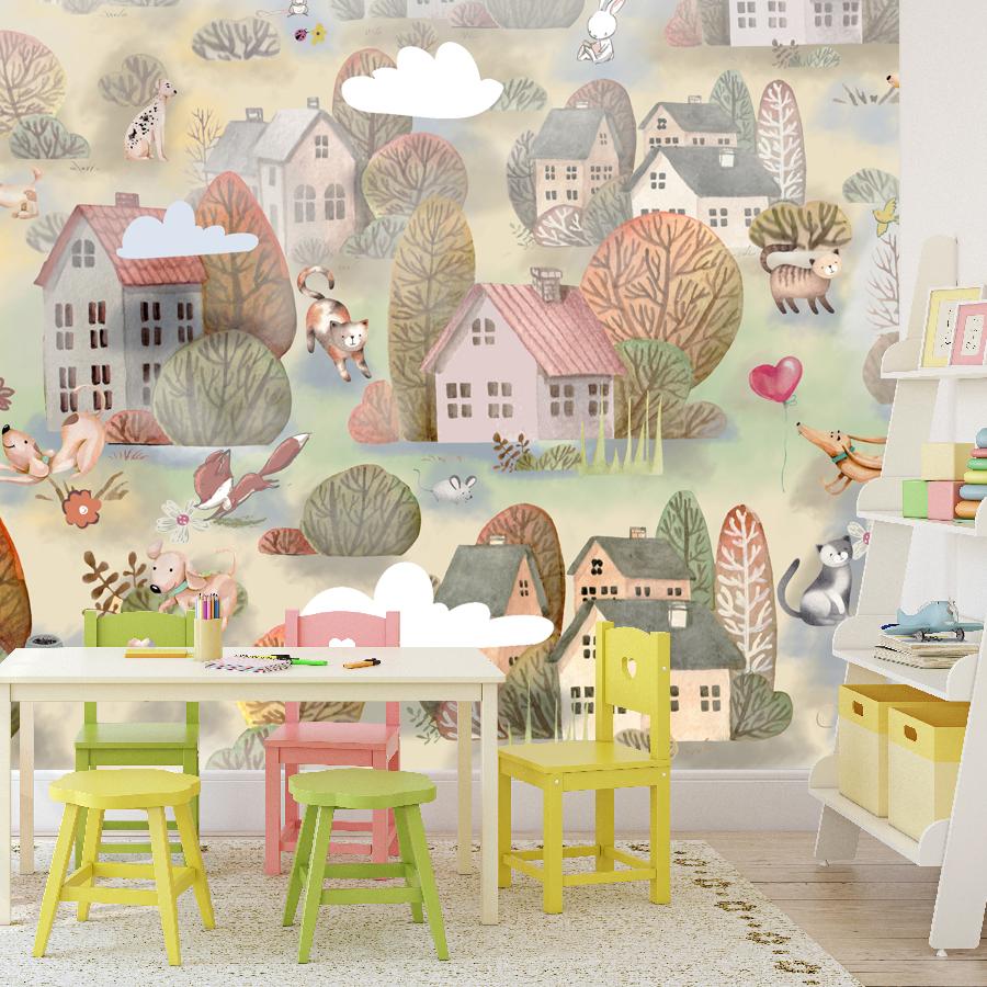 фотообои домики в детскую 13-211 фотообои домики в детскую 13-211