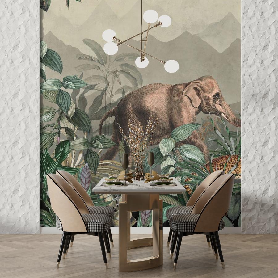 фотообои лес тропический на бежевом 12-1787 фотообои лес тропический на бежевом 12-1787