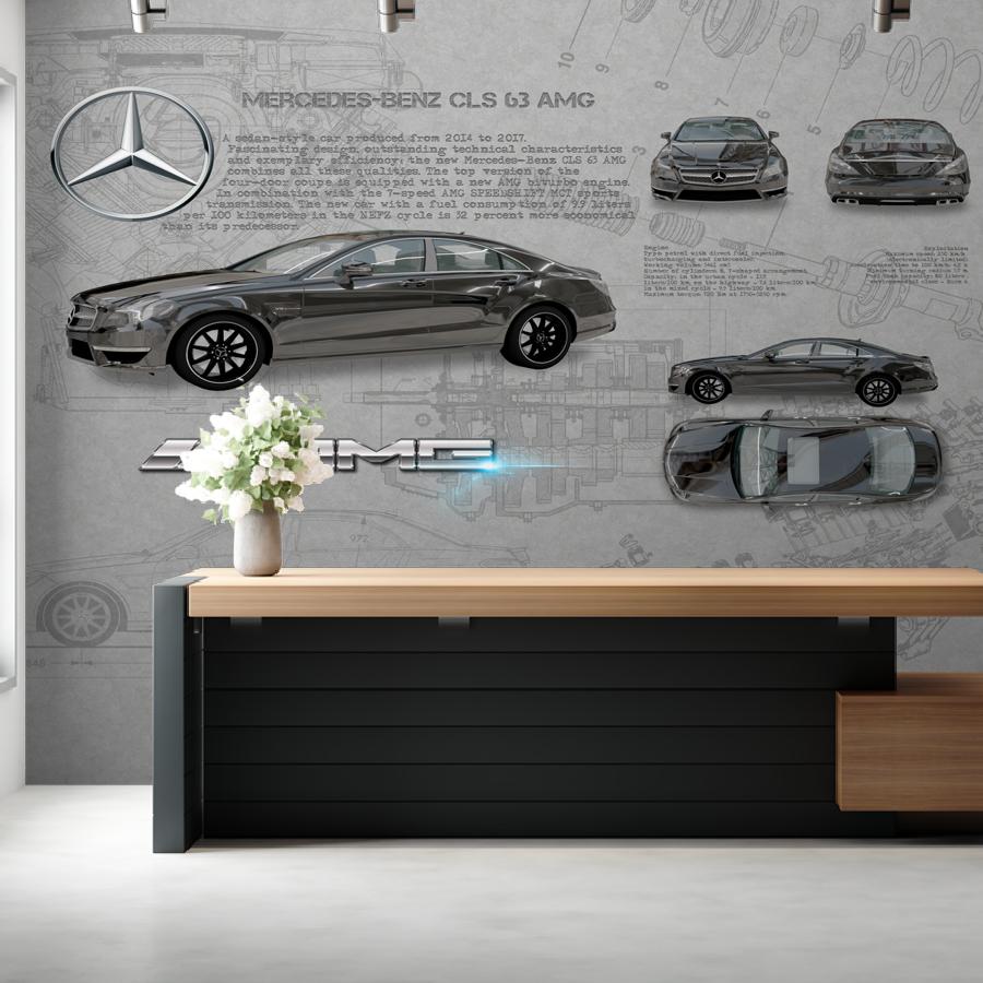 фотообои мерседес бенц cls 63 amg 14-1382