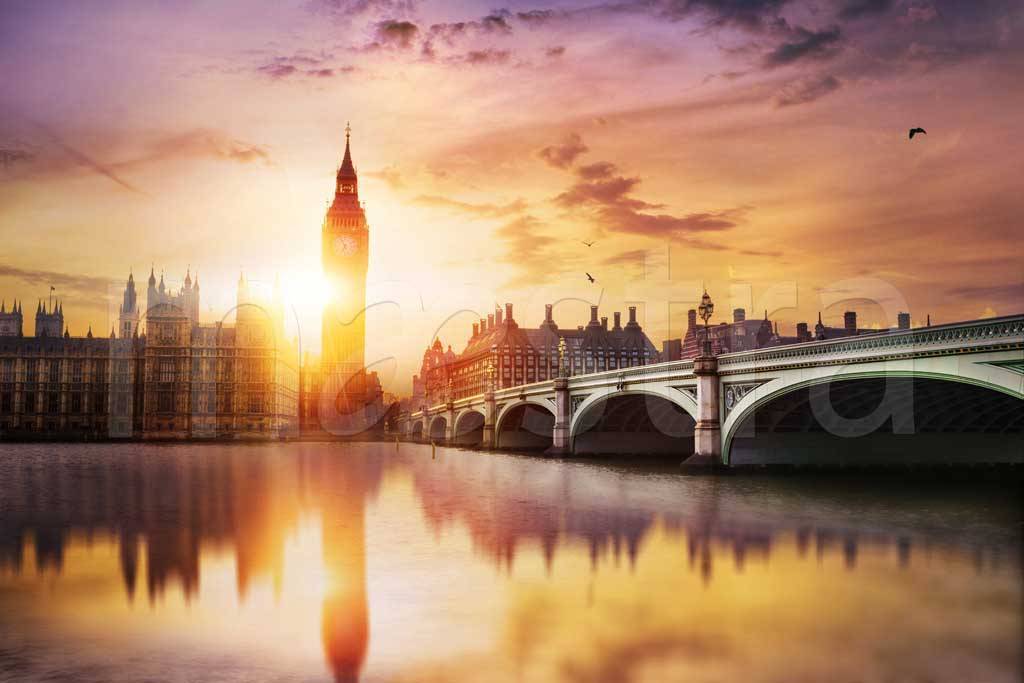 Фотообои Прекрасный закат Лондона