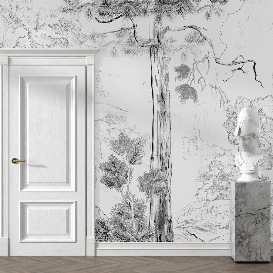 фотообои абстракция сосновый лес 13-1039