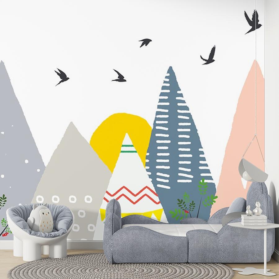 фотообои в детскую скандинавские горы 12-1598 фотообои в детскую скандинавские горы 12-1598