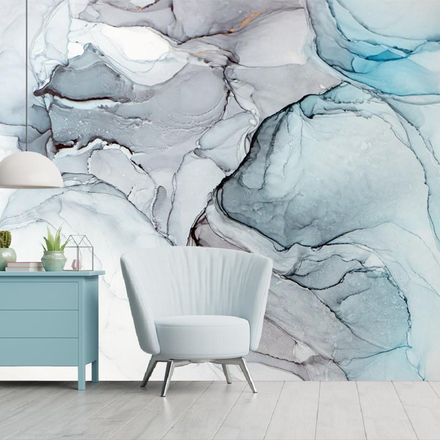 фотообои нежно-голубая акварель 9-1656