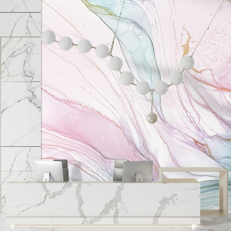 фотообои флюид арт легкий розовый с голубым 14-703