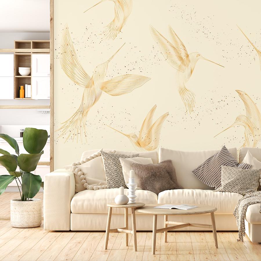 фотообои калибри на бежевом фоне 9-2107