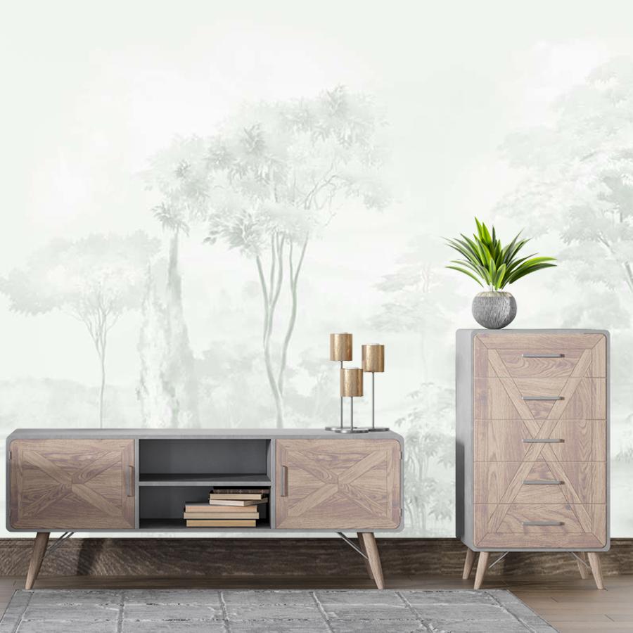 фотообои лес фоновый оливковый 13-1070