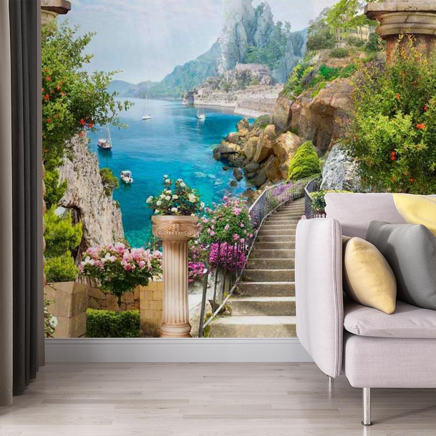 фотообои 3д арка с видом на море 7-204