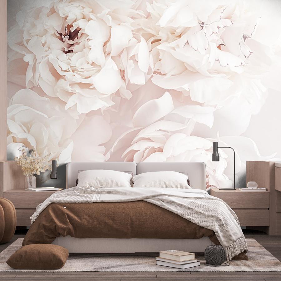 фотообои пионы пудровые 3д 9-2033
