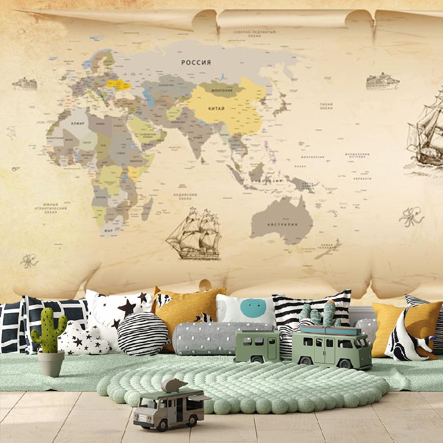 фотообои карта морского путешественника 13-103 фотообои карта морского путешественника 13-103