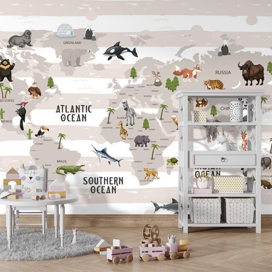 фотообои карта с полосками 12-792