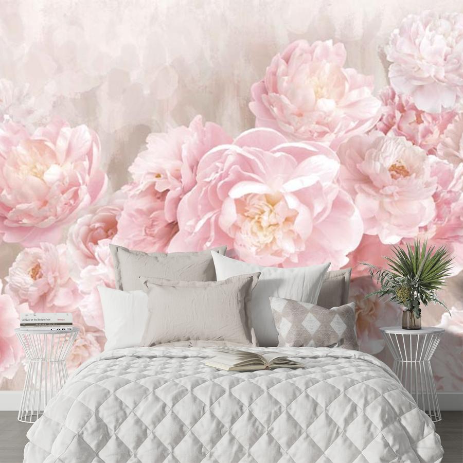 фотообои розовые пионы на стену 14-576