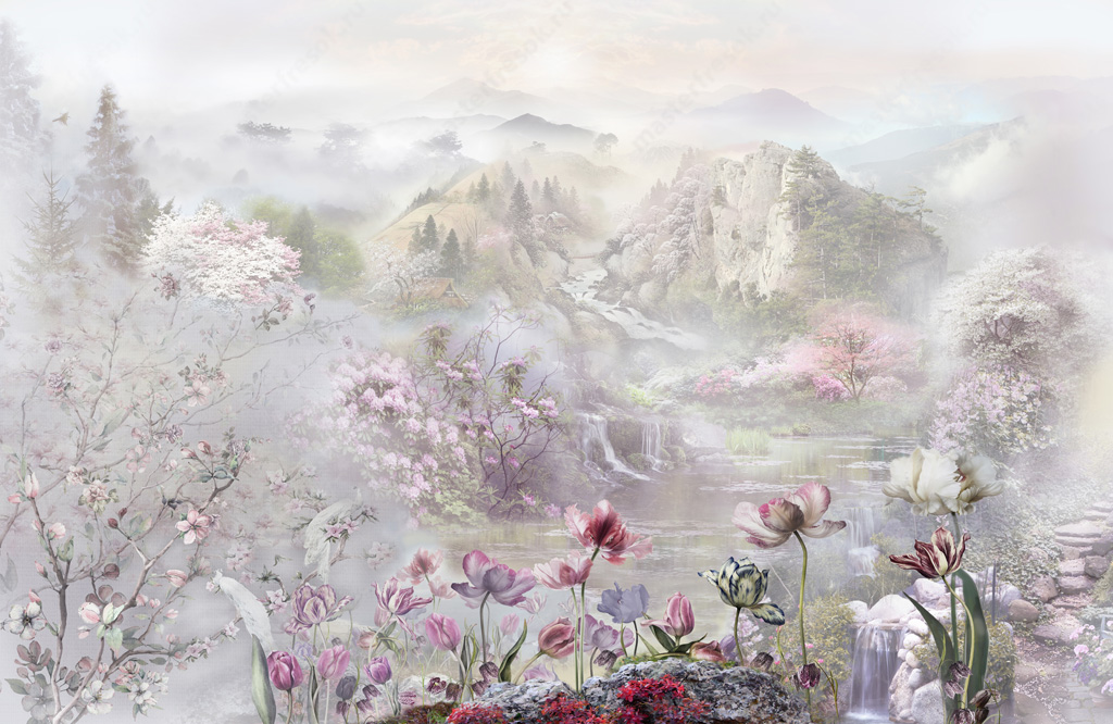фотообои туманный пейзаж 13-176