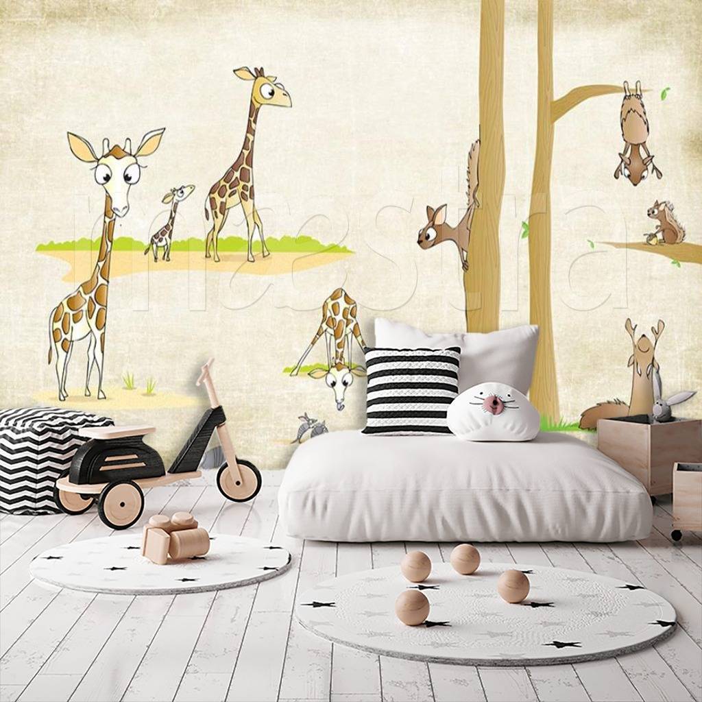 Фреска с жирафами