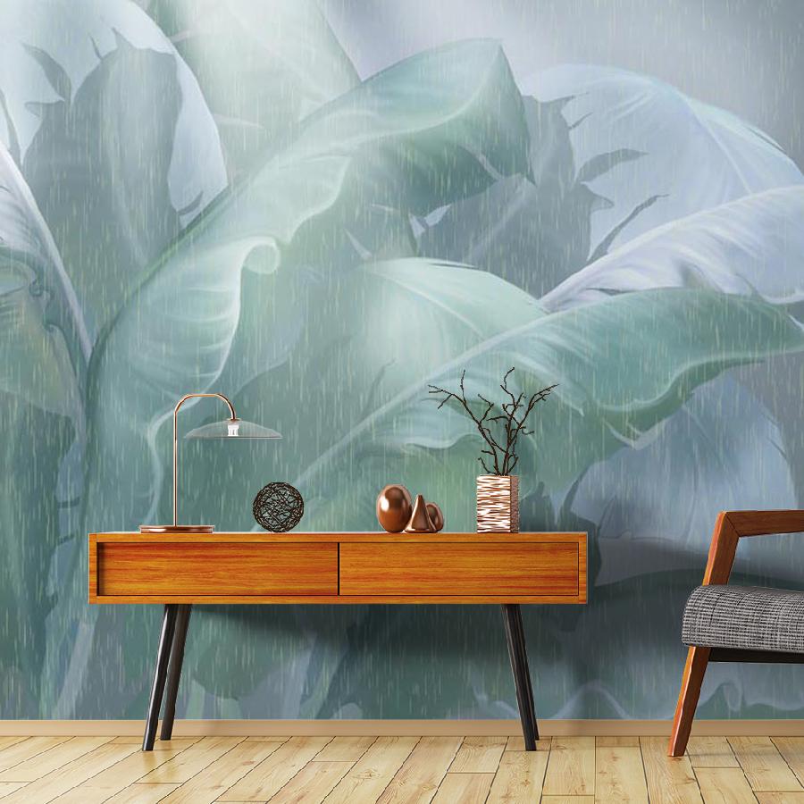 фотообои зеленые листья банана 13-457