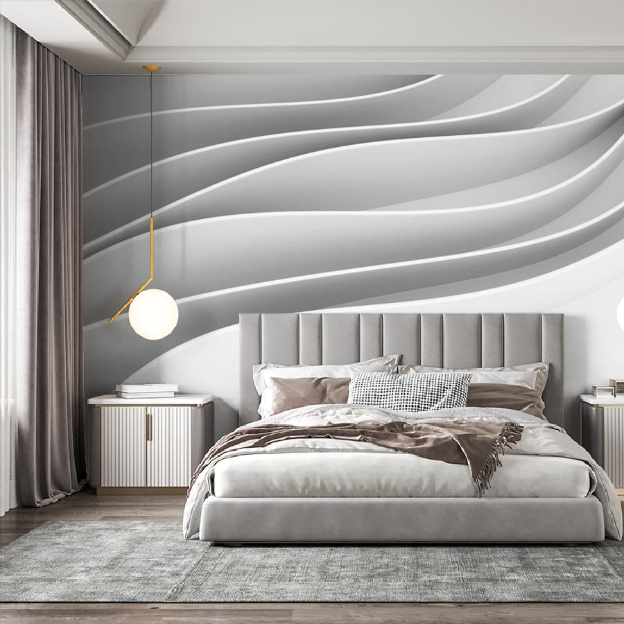 фотообои 3д белые плавные линии 10-788 фотообои 3д белые плавные линии 10-788