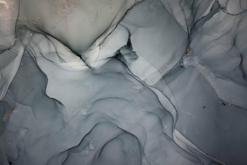 Фотообои Флюид арт синяя вуаль