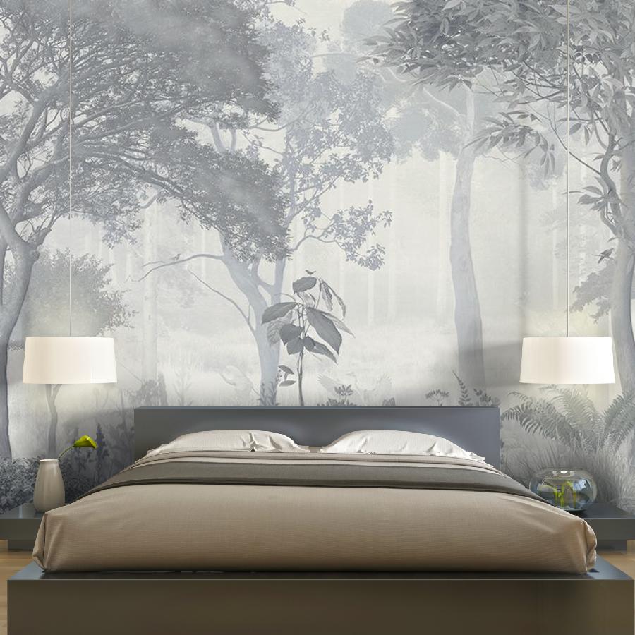 фотообои деревья в тумане 9-1394