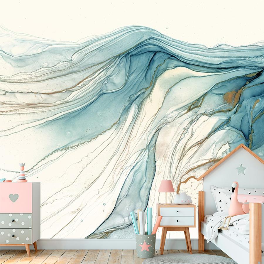 фотообои флюид арт бирюзово-синий 14-710