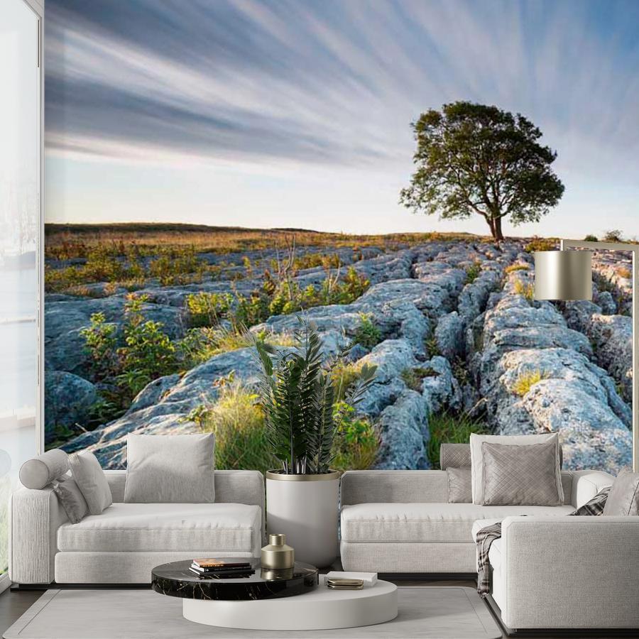 фотообои англия дерево в горах 9-619