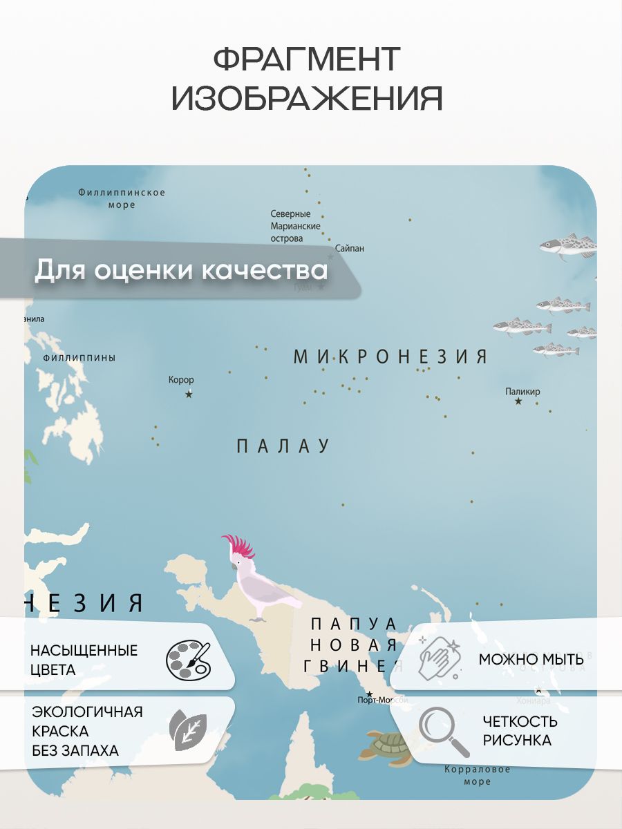 Фотообои «Карта на фоне неба» 12-1676 — крупный план