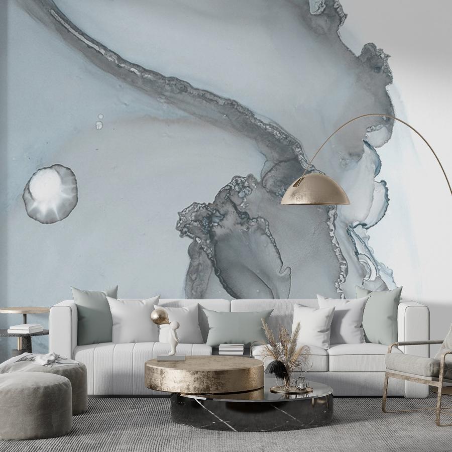 фотообои серые разводы мрамора 9-1572