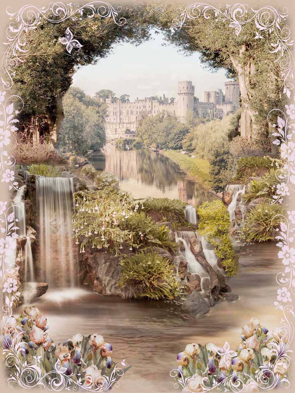 фотообои арка с видом на старинный город 7-200