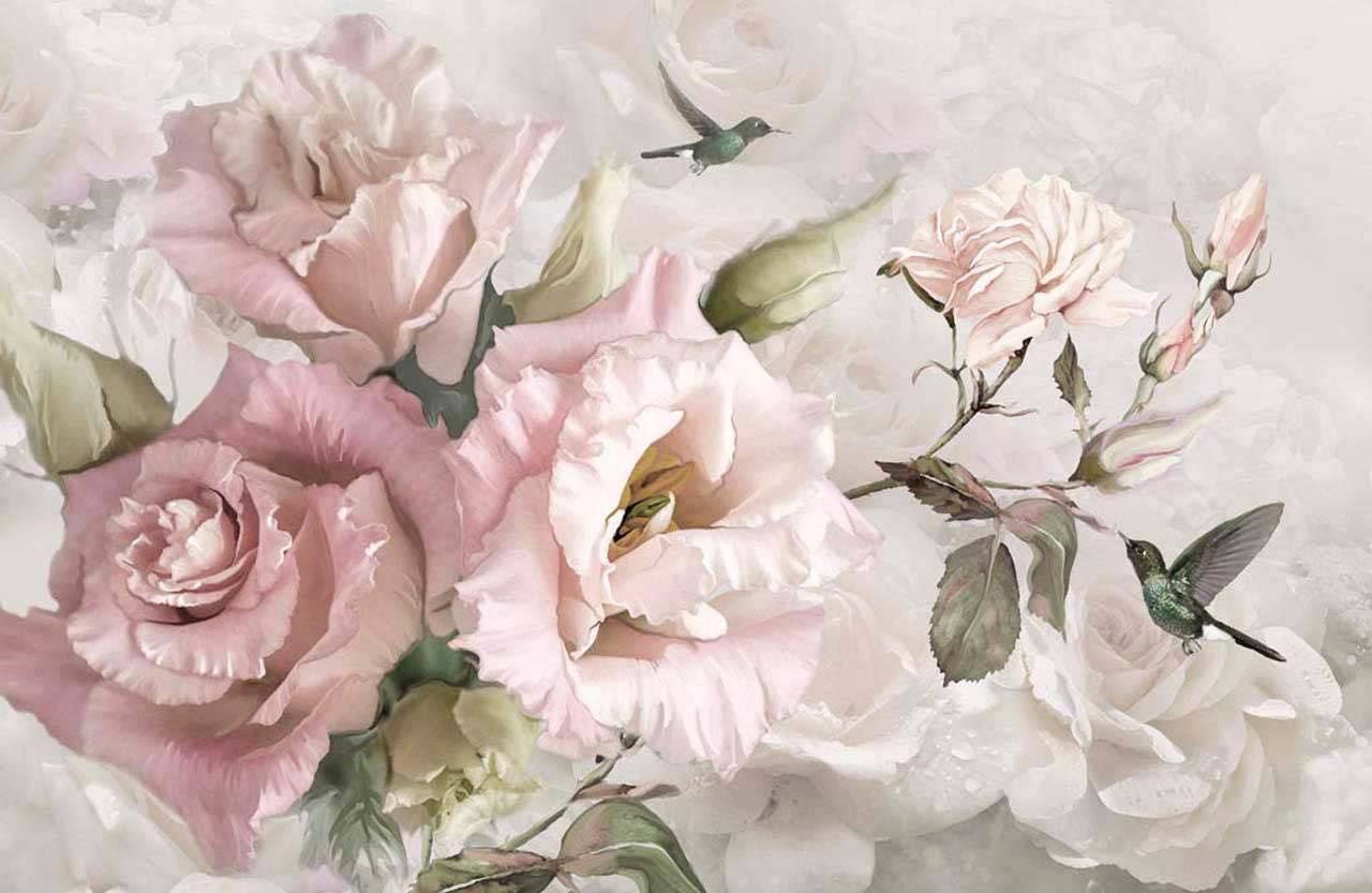 Фотообои Букет светлых роз