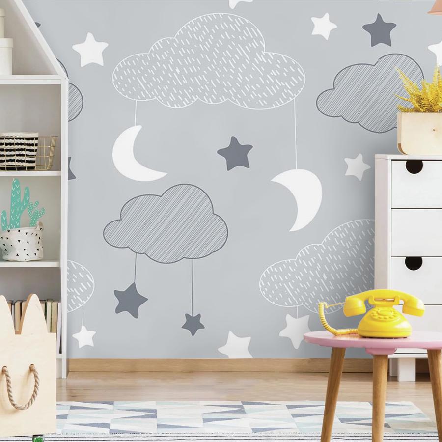 Фотообои и фотообои облака серые 12-710