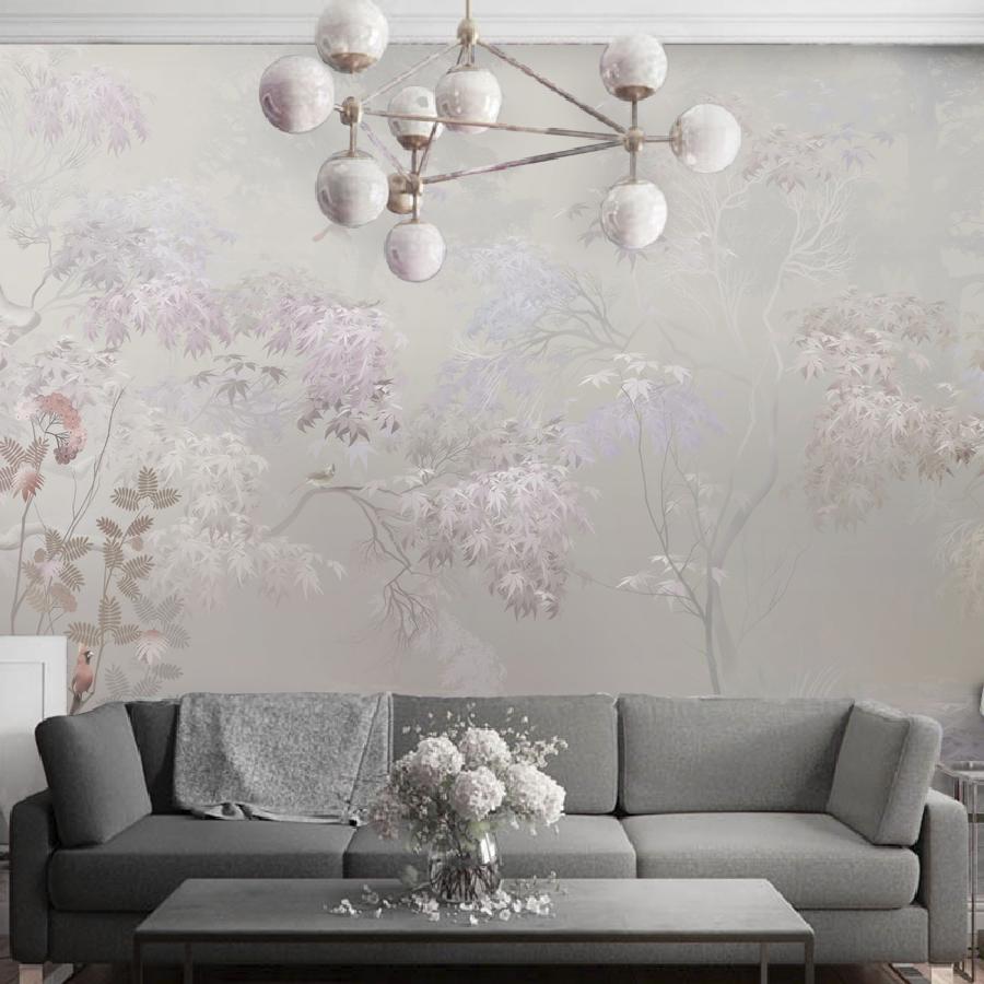 фотообои полянка с деревьями 13-1102