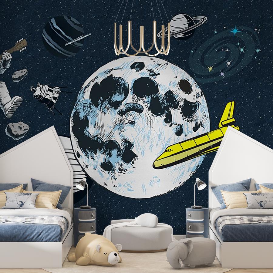 фотообои в детскую: космонавт-гитарист. 14-736