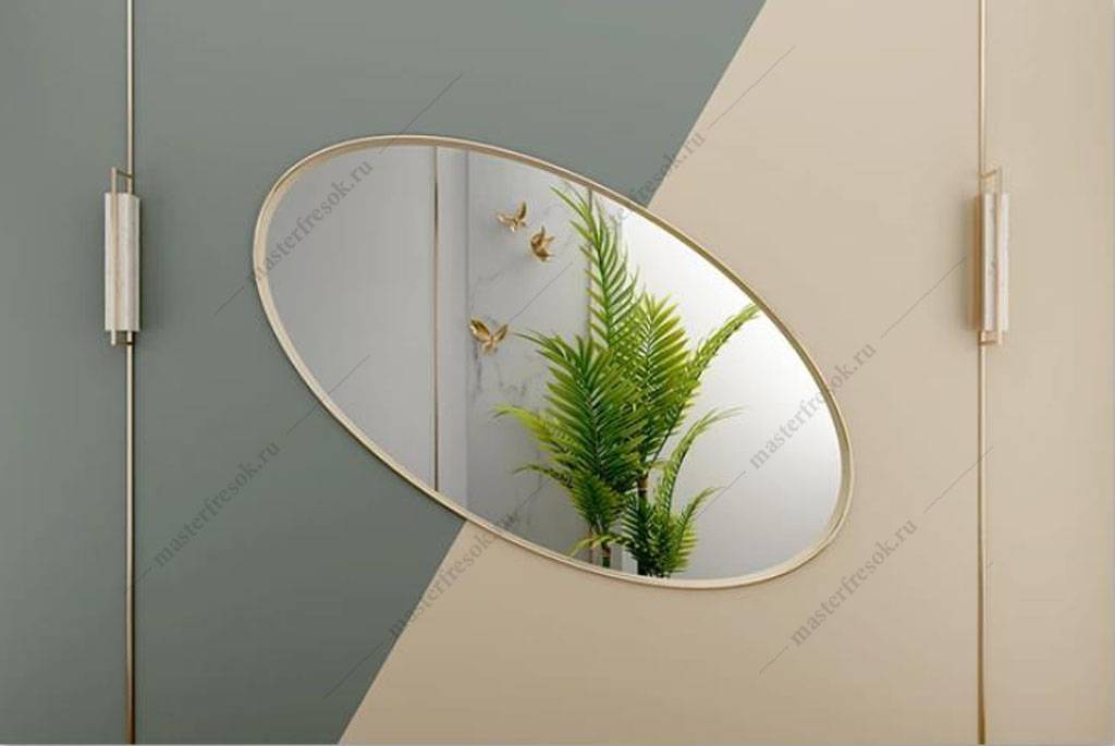 Фотообои Овальное дизайнерское зеркало