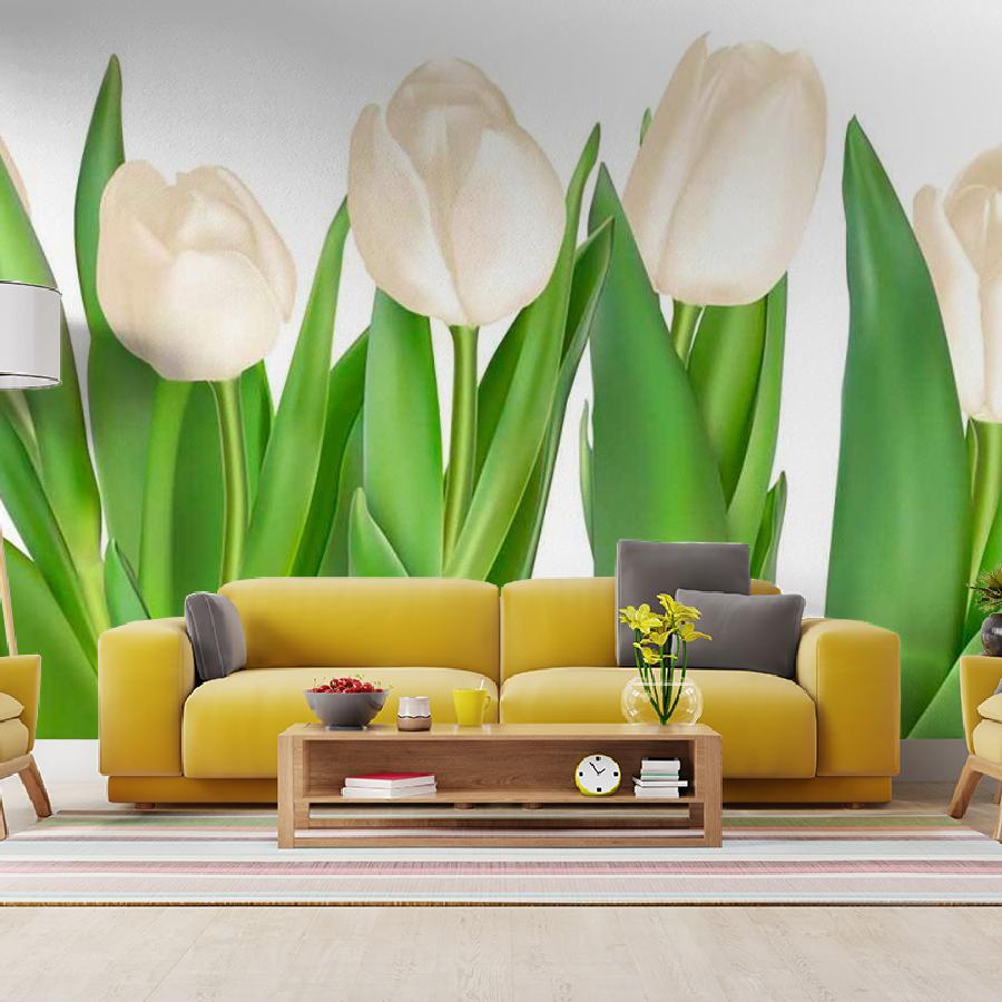 фотообои белые тюльпаны 9-075 фотообои белые тюльпаны 9-075